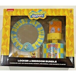 NIB Nickelodeon SPONGEBOB SQUAREPANTS 2023 LOCKER & BEDROOM BUNDLE LIGHT, MIRROR